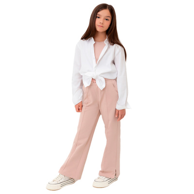 Брюки для девочки Crockid КР 400811 бежевые 1